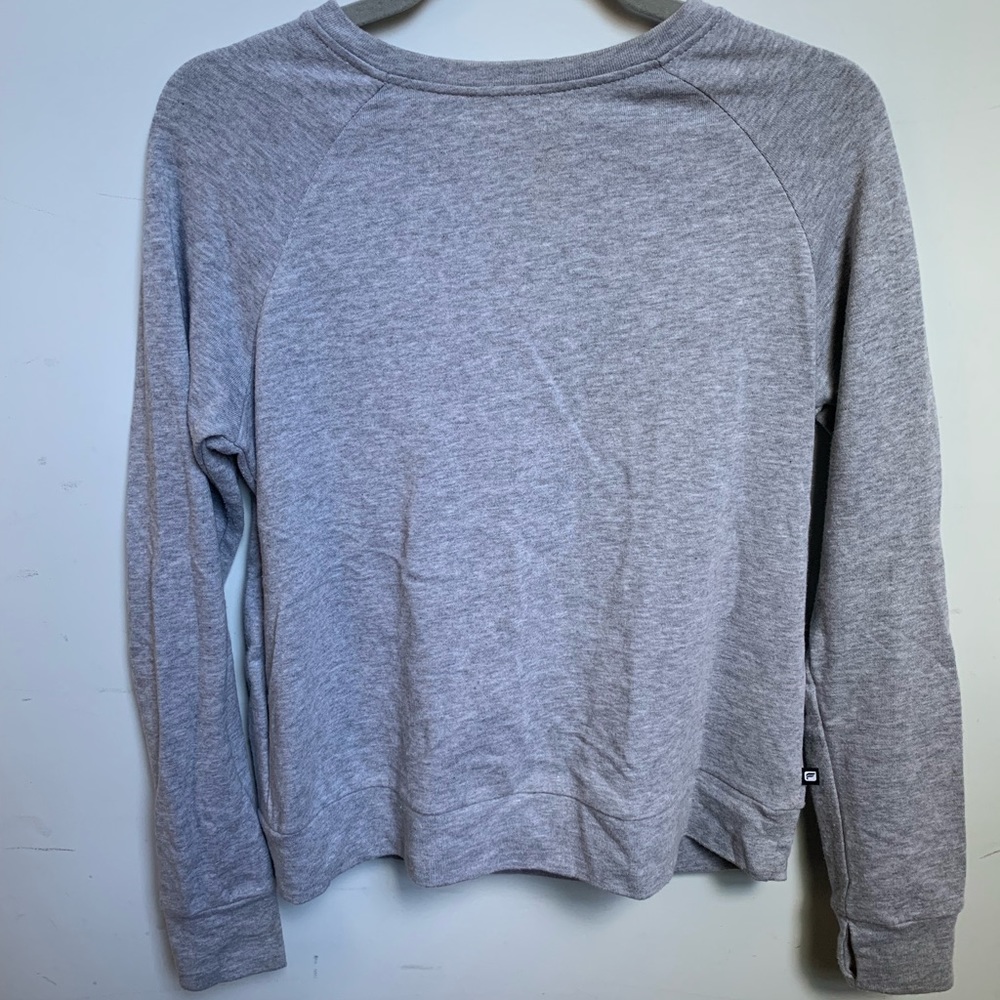 Fabletics Open Back Grey Sweatshirt in Small